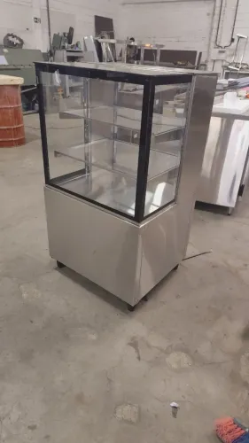 Vitrine ambiente inox 1200×600×1250 (mostruário)