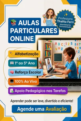 Professora particular aula de reforço escolar e alfabetização em Foz do Iguaçu