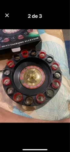 Jogo de roleta copinho numerado de vidro pra quem gosta de beber brincando 