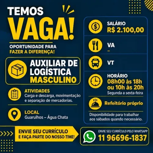 Aux. Logistica em Guarulhos