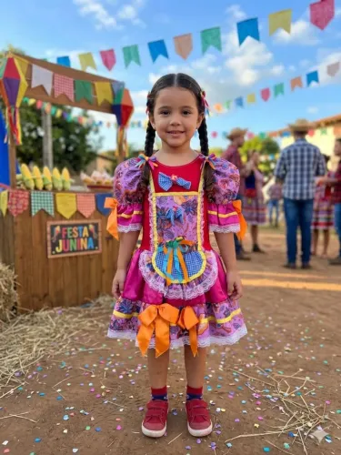 Vestido festa Junina infantil