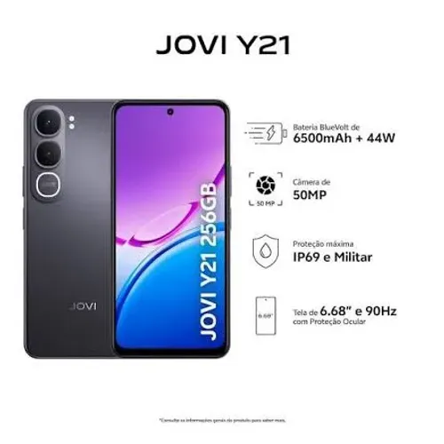 Jovi y21 256 gb semi novo celular resistente e bateria 6500mah