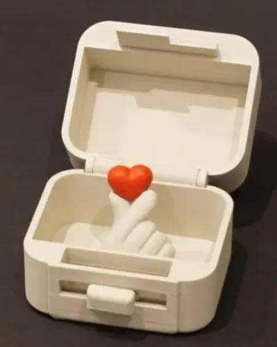 Caixa Surpresa Finger Heart Presente Criativo Namorados 3D