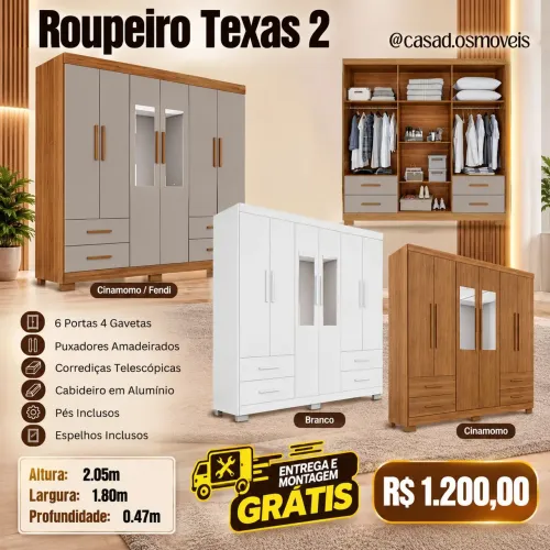 Guarda roupa Texas