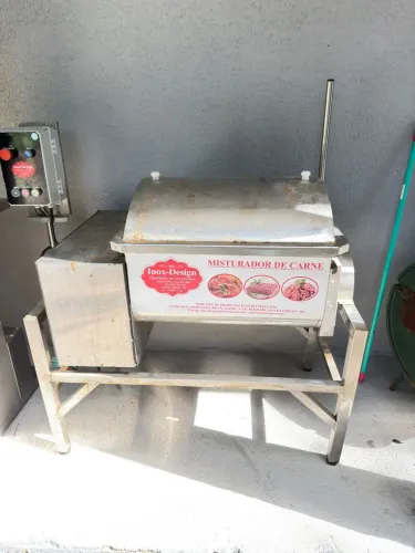 Misturador Eletrico De Carne 70 Litros 2 Eixos Inox Design seminovo 220V