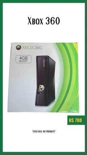 XBOX 360 + 1 JOGO ORIGINAL 