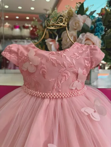 Vestido infantil jardim encantado
