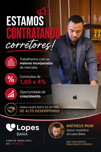 Estamos contatando corretores imobiliários.