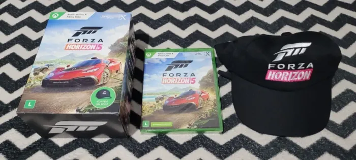 Forza Horizon 5 Box C/Boné Jogo Lacrado Xbox One/Series X