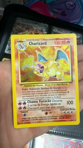 Carta Charizard 4/102 Base Set PT MP