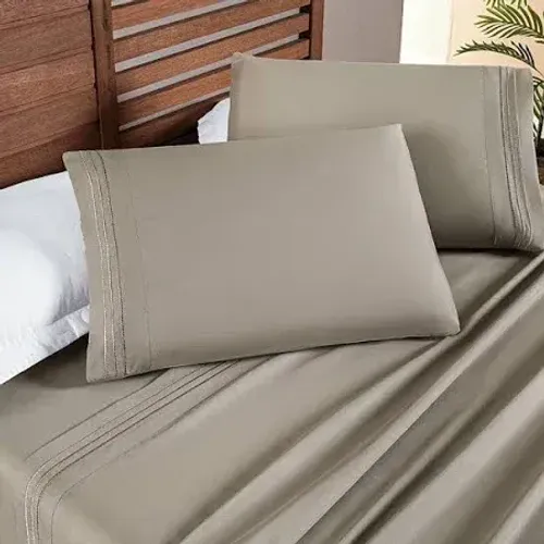 Jogo de Cama Taupe Bege Queen 200 fios