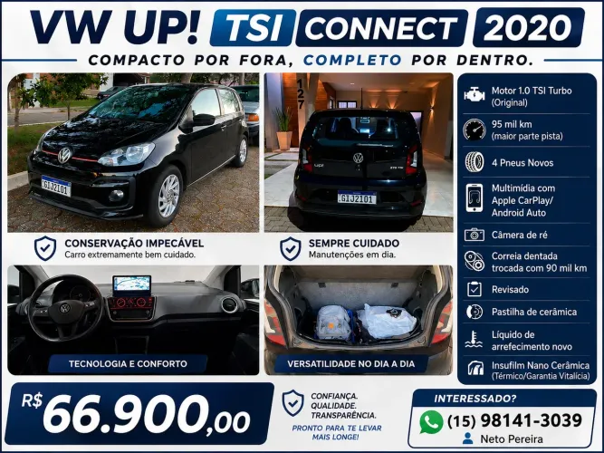 Volkswagen Up! Connect 1.0 TSI Total Flex 12V 5P 2020