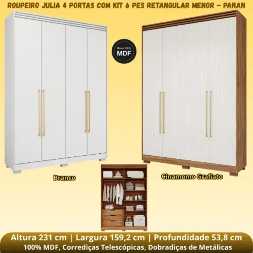 Guarda Roupa solteiro largura 1.60cm e altura 2.31cm