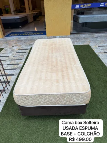 Cama box SOLTEIRO ESPUMA USADA TOP - ENTREGO