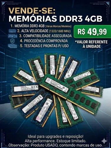 Memória RAM 4GB DDR3