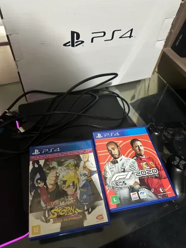 Play 4 (ps4) 1 Tera super novo 2 controles 2 jogos 