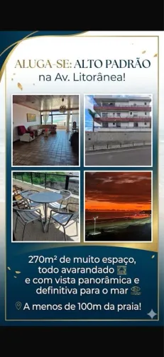 Apartamento amplo em frente ao mar