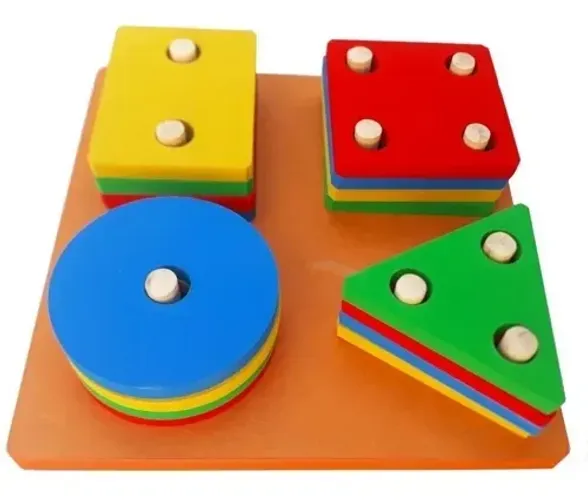 brinquedo pedagógico seleção de prancha figuras geomatricas bin004