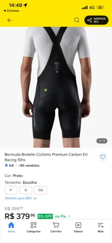 Bretelle ERT Carbon - seminovo veste G/GG