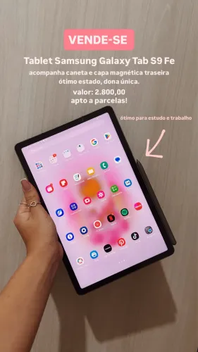 Tablet Samsung Galaxy Tab S9 FE, Cinza