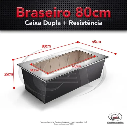 Caixa braseiro churrasqueira