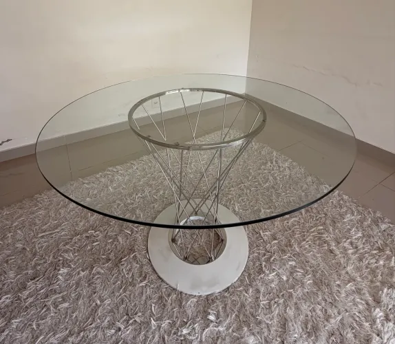 Mesa de vidro redonda