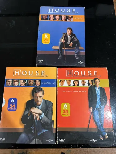 DVD Dr House 1 -2 e 3 temporada completa