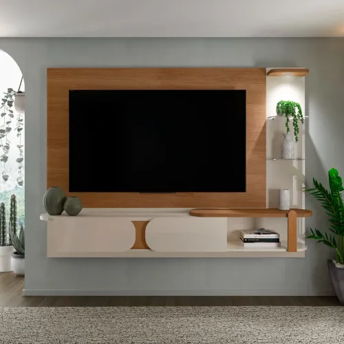 Lindo painel com luminária
