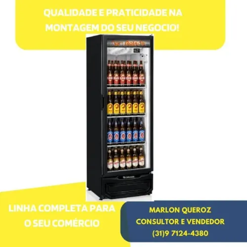 Cervejeira 410L Porta de Vidro Gelopar