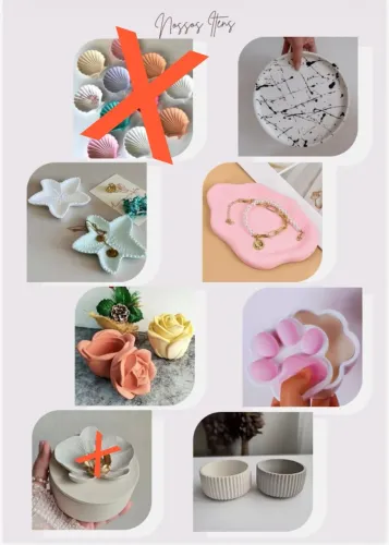 Desapego de lote de moldes de silicone para gesso e jasmonite
