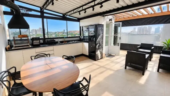 Cobertura 80m², 2 quartos, área gourmet, 1 vaga - Para Venda/Locação na Vila Scarpelli - S