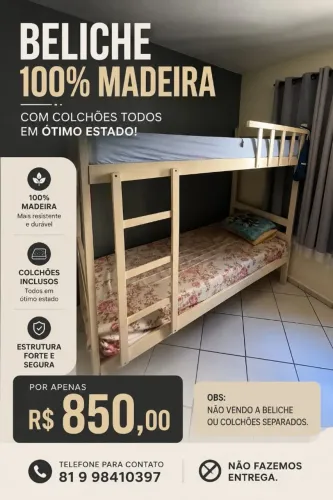 Beliche com colchões