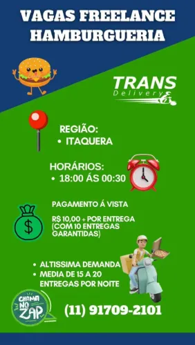 Vagas motoboy para delivery 