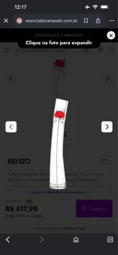 Perfume KENZO Flower 50ML original Novo