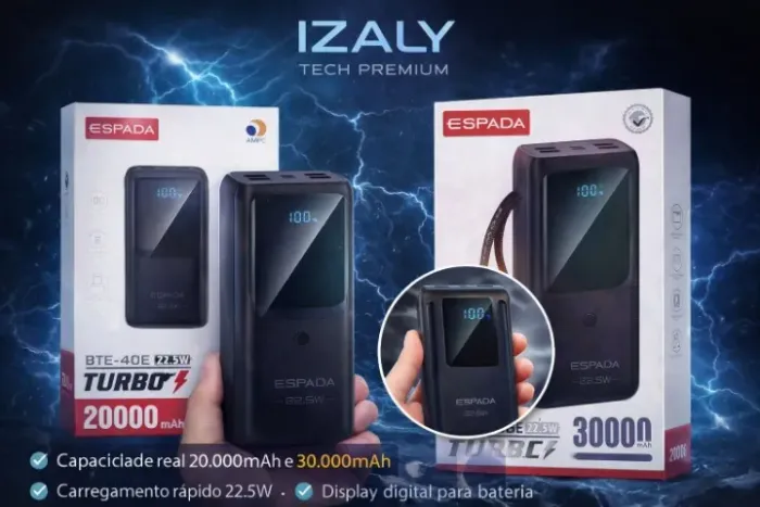 Carregador Portátil 20.000 e 30.000mAh Turbo Entrega Hoje