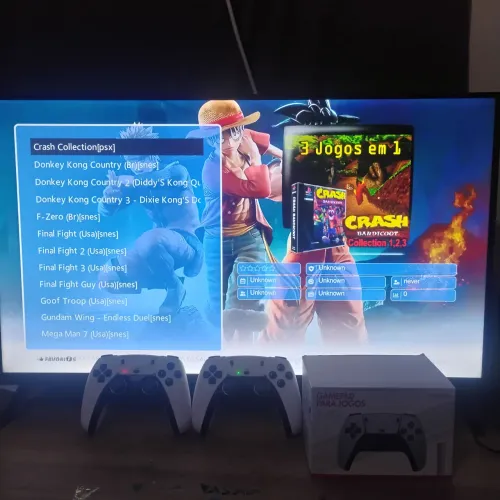 Game Stick Retro HD + 2 Controles Sem Fio 2.4G (Completo na Caixa)