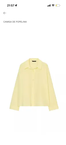 Camisa amarela - zara - m