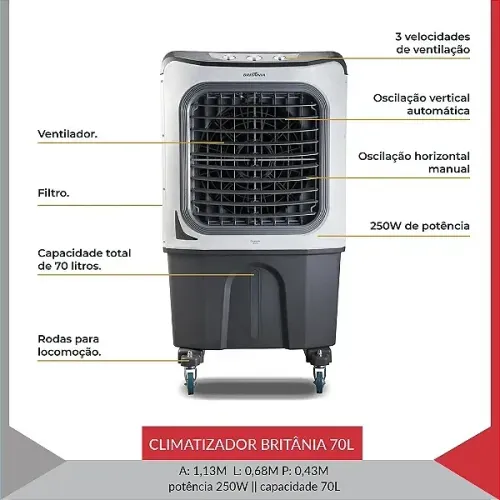 CLIMATIZADOR BRITANIA 70LTS