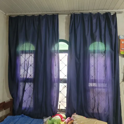 Cortina Azul-Marinho 3,00m x 2,50m + Trilho de Alumínio