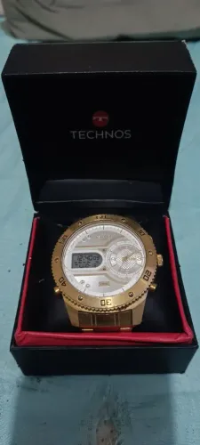 Relógio Masculino Technos Ana-Digi Legacy Dourado