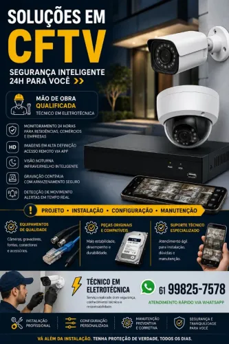CFTV - SEGURANÇA ELETRÔNICA - INFRAESTRUTURA TÉCNICA