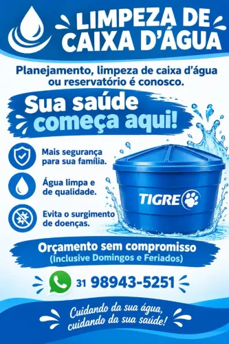 LIMPEZA CAIXA D'ÁGUA E RESERVATÓRIO!