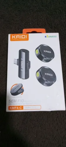 MICROFONE SEM FIO DE LAPELA KAIDI TIPO C