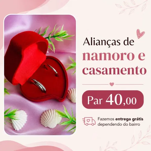 Alianças de namoro, noivado ou casamento