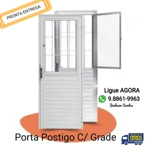 Porta B.R.A.N.C.A de Alumínio D.I.R.E.T.O da F.A.B.R.I.C.A