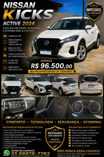 Nissan Kicks Active 1.6 16V Flex Aut. 2024