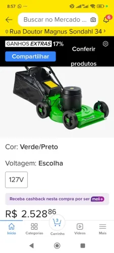Máquina TRAPP MC-60E Cortar Grama Elétrica.