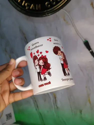 Caneca personalizada ( Quero envelhecer com você, sem sentir o tempo passar)