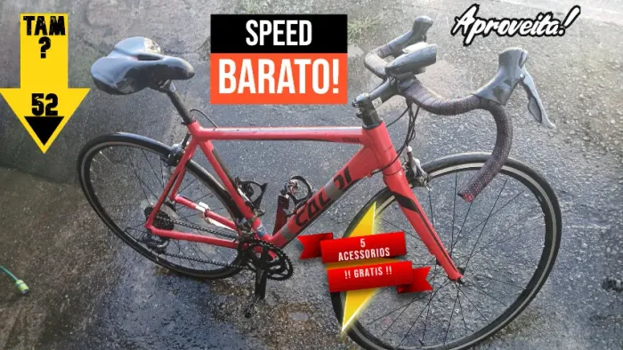 Bicicleta Speed Caloi Strada 51(P) - Bem conservada com varios acessorios!