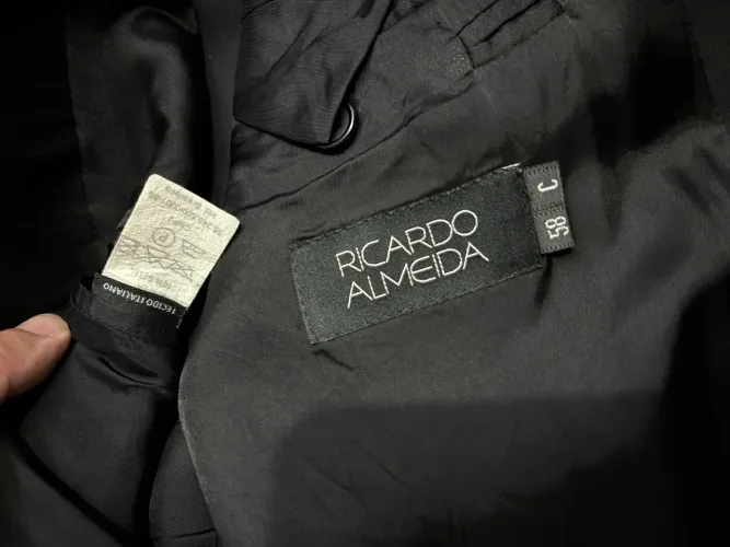 blazer ricardo almeida 58 curto 90%lã 10%seda italiano